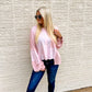 Oversized Pink Bubble Sleeve Top