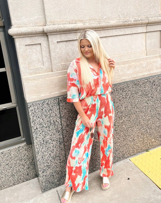 Bold Flowy Jumpsuit